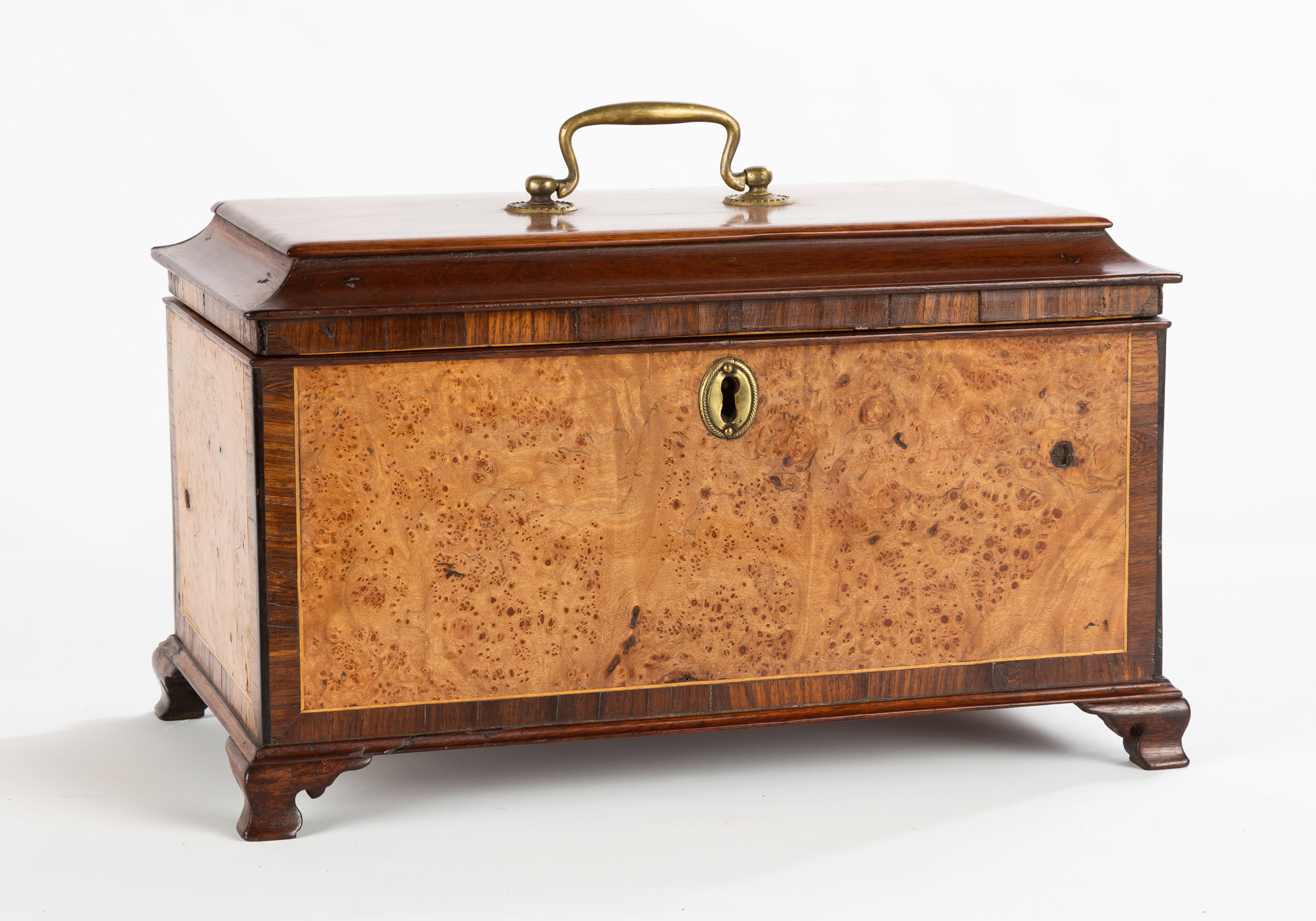 GEORGE III MAHOGANY TEA CADDY with