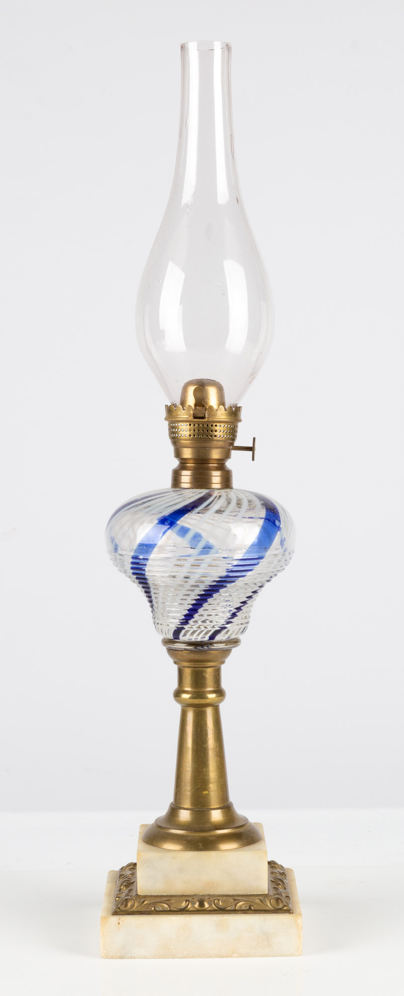 LATTICINO OIL LAMP circa 1860. clear