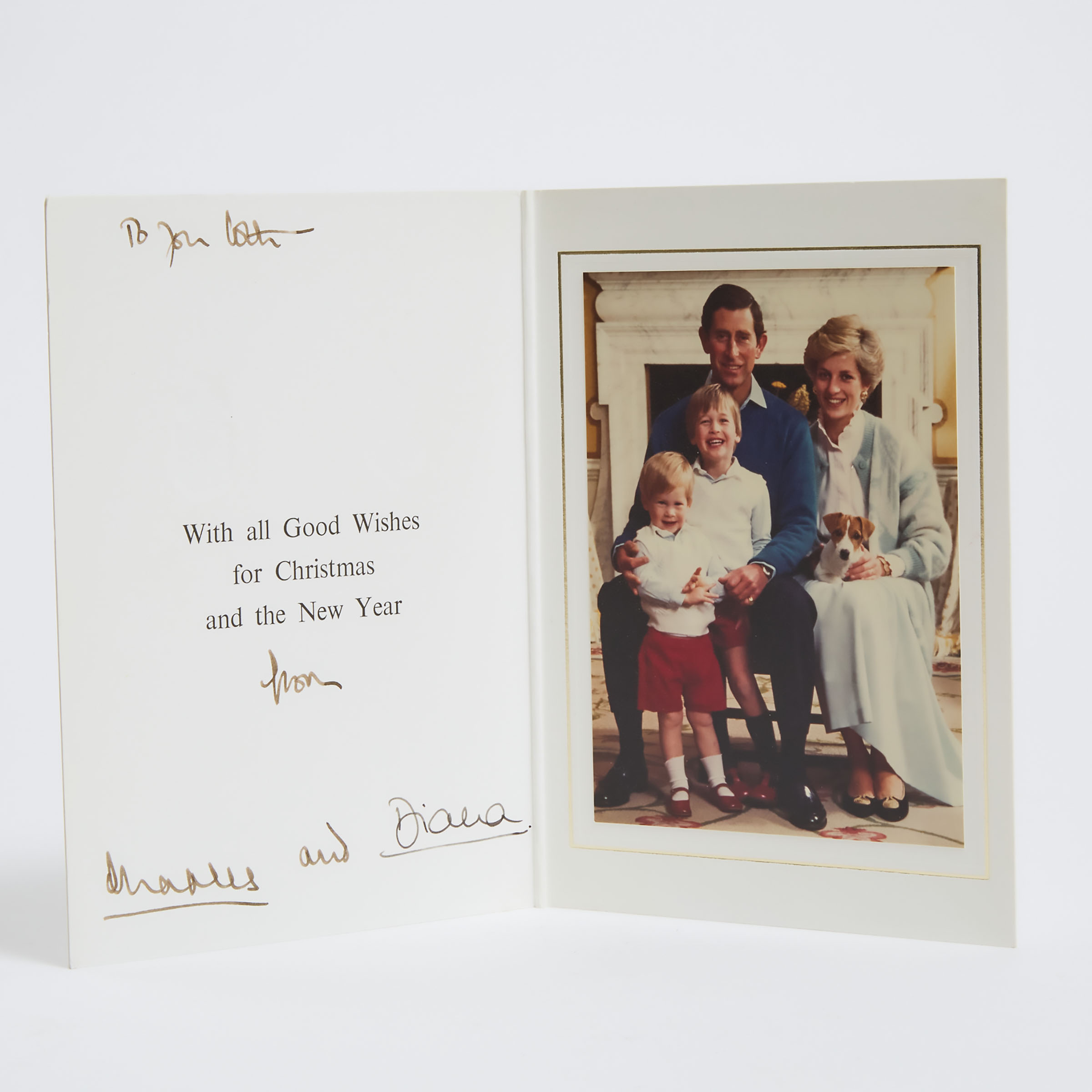 Charles and Diana Christmas Card  28beb8