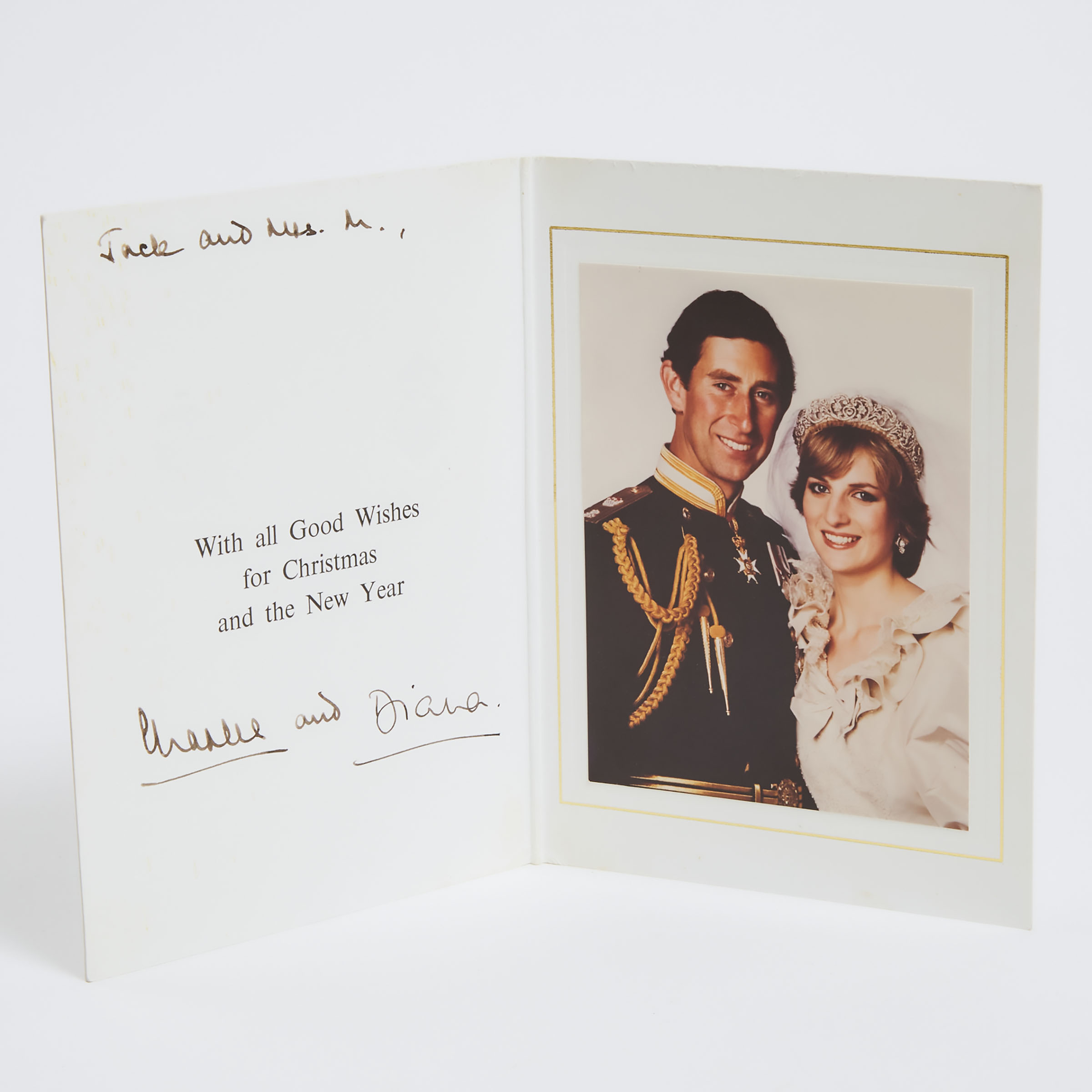 Charles and Diana Christmas Card  28bebb