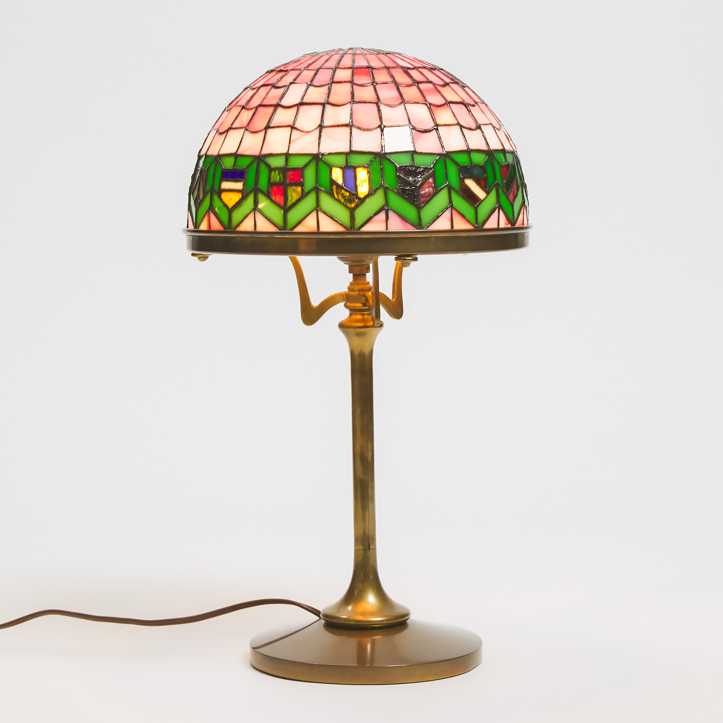 American Gilt Brass Table Lamp