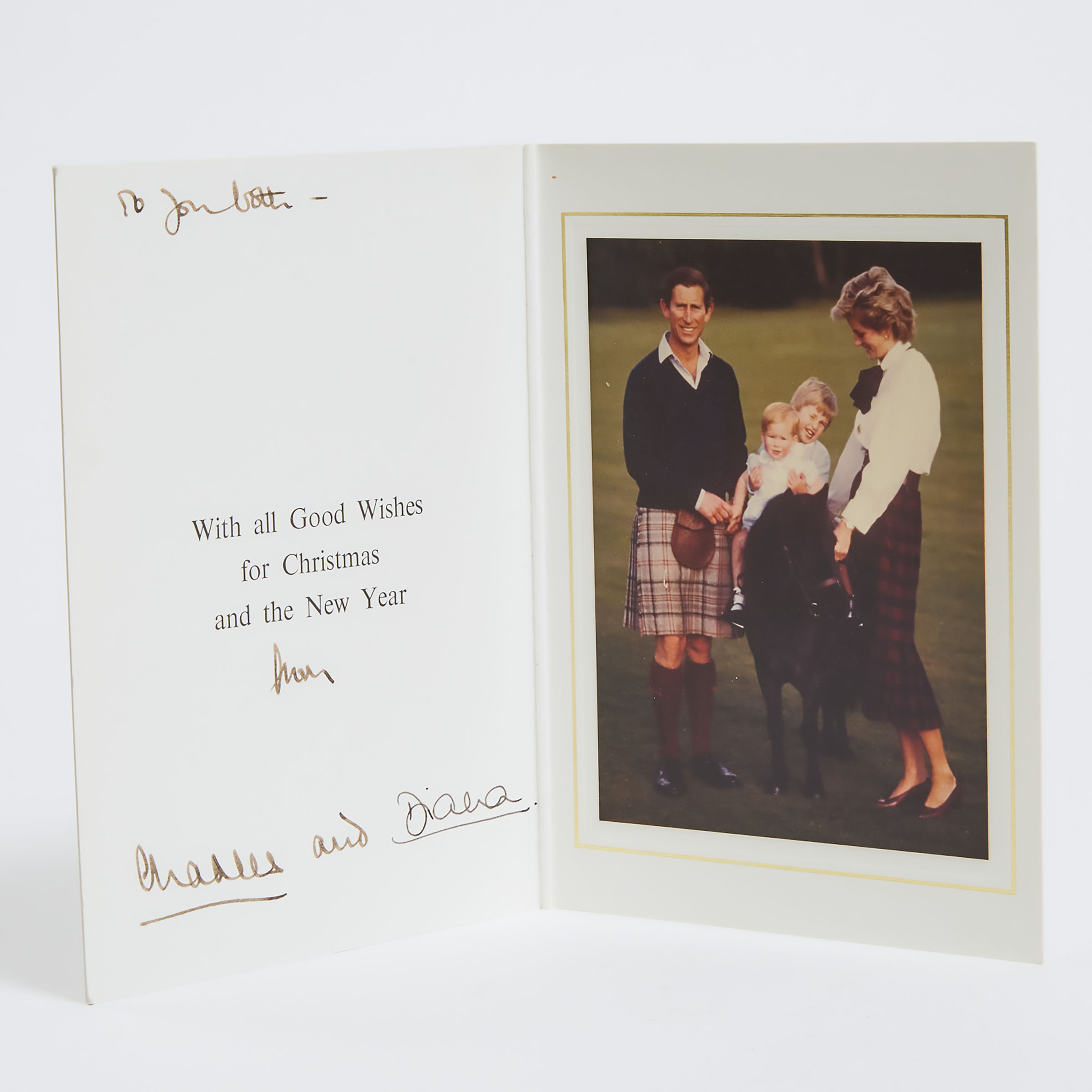 Charles and Diana Christmas Card,