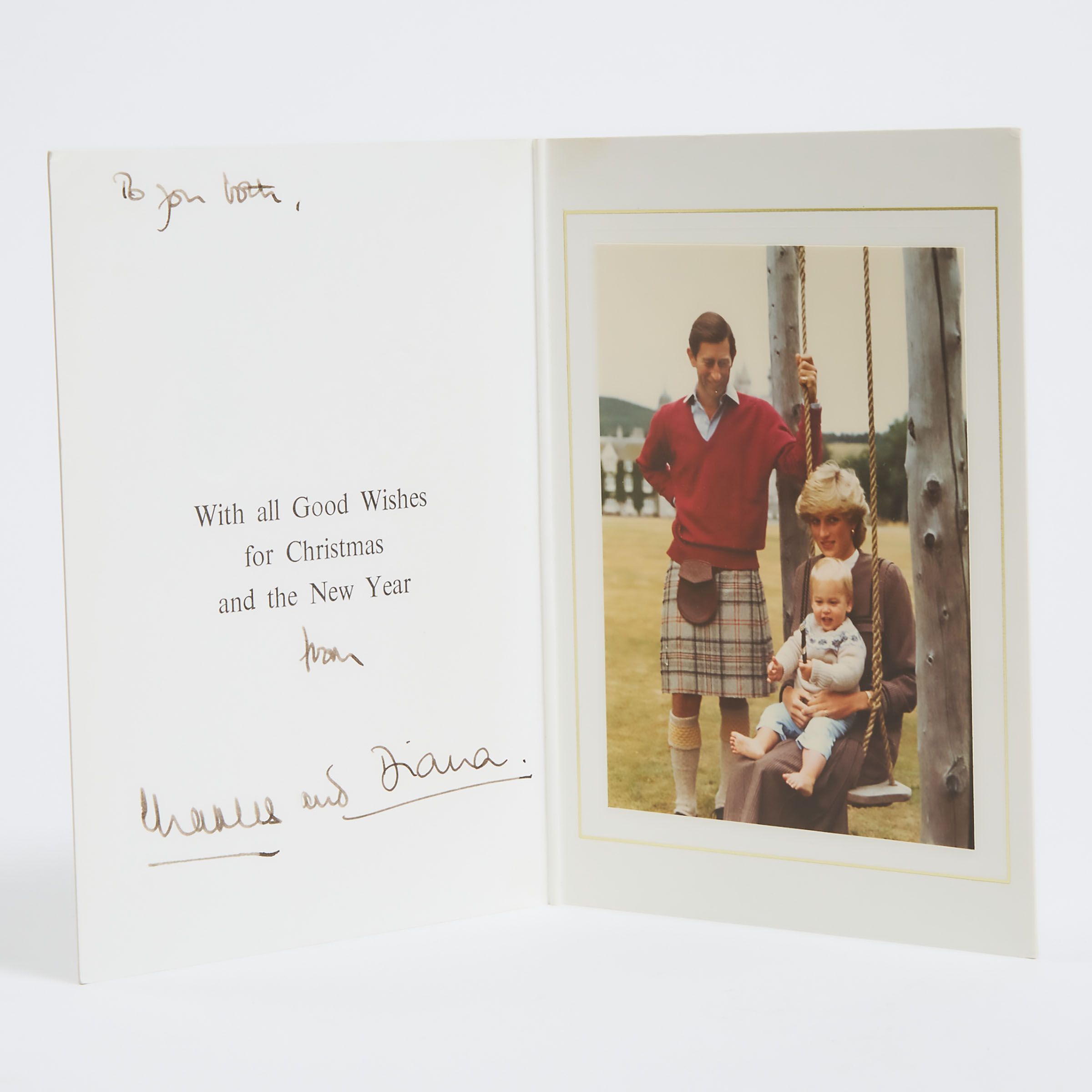 Charles and Diana Christmas Card,