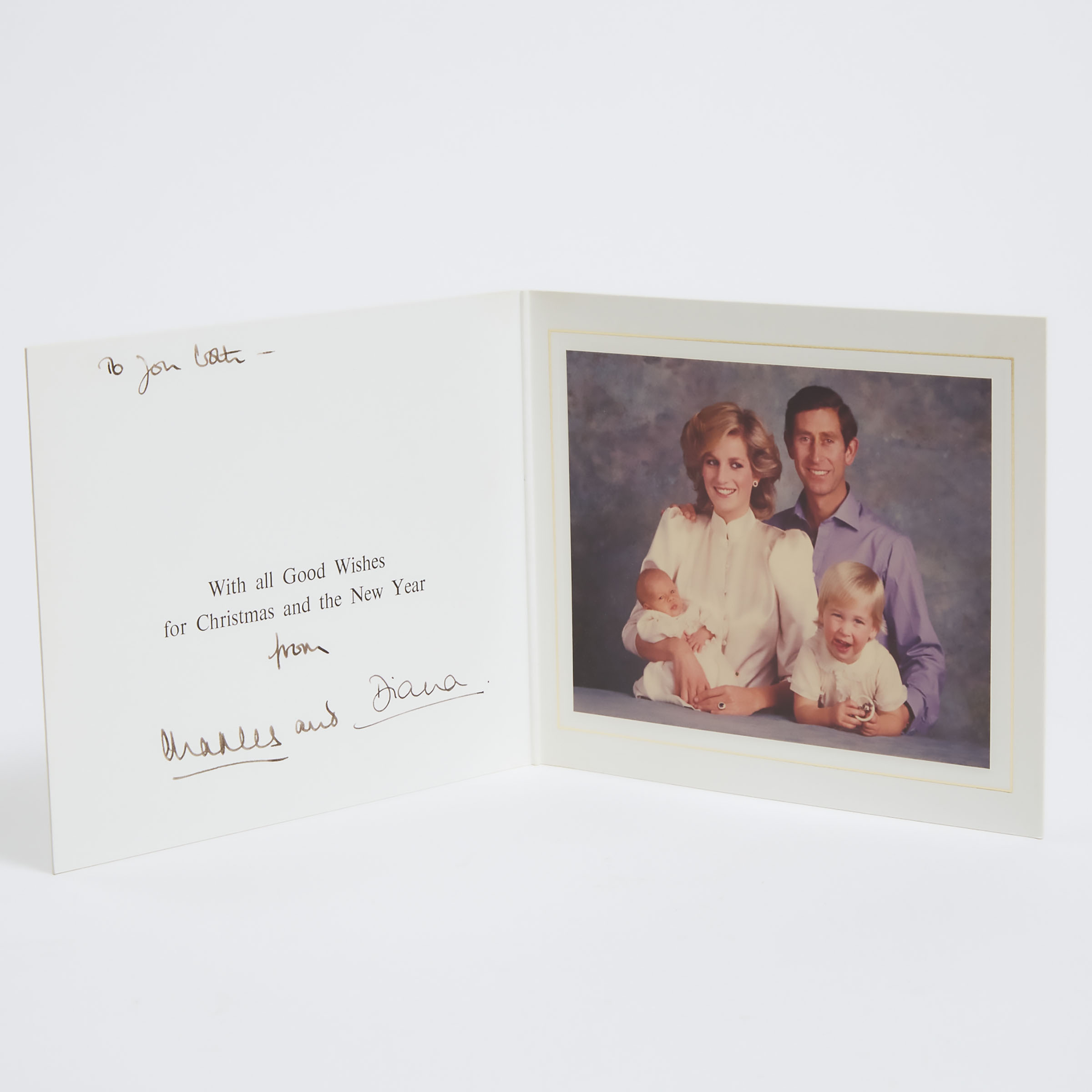 Charles and Diana Christmas Card  28bec9