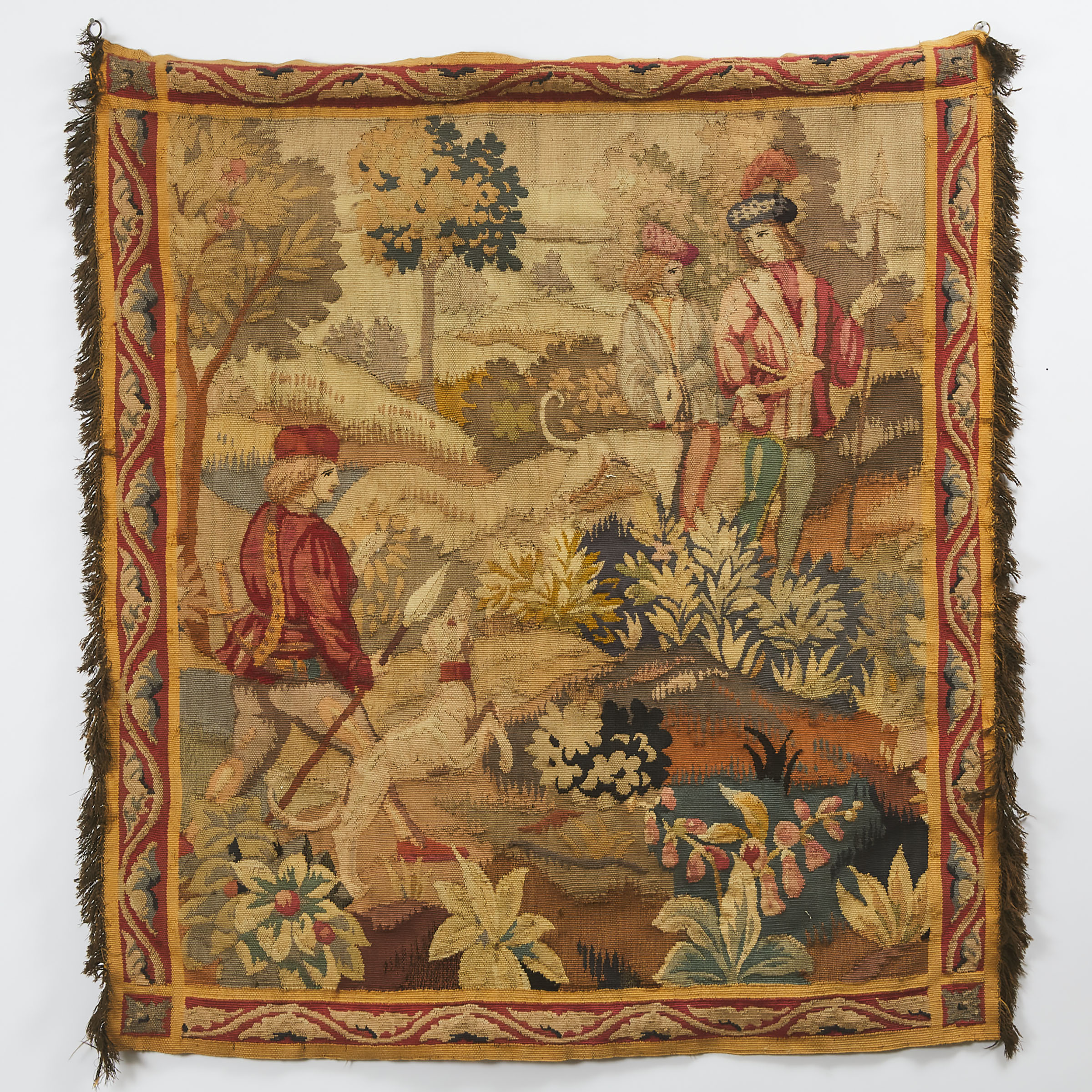 Aubusson Hunting Tapestry 19th 28beea