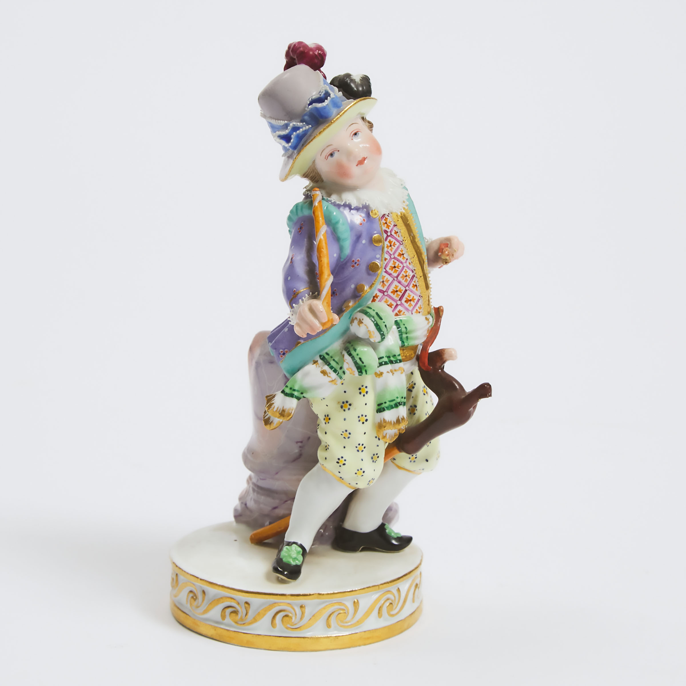 Meissen Figure of a Boy with Hobbyhorse,