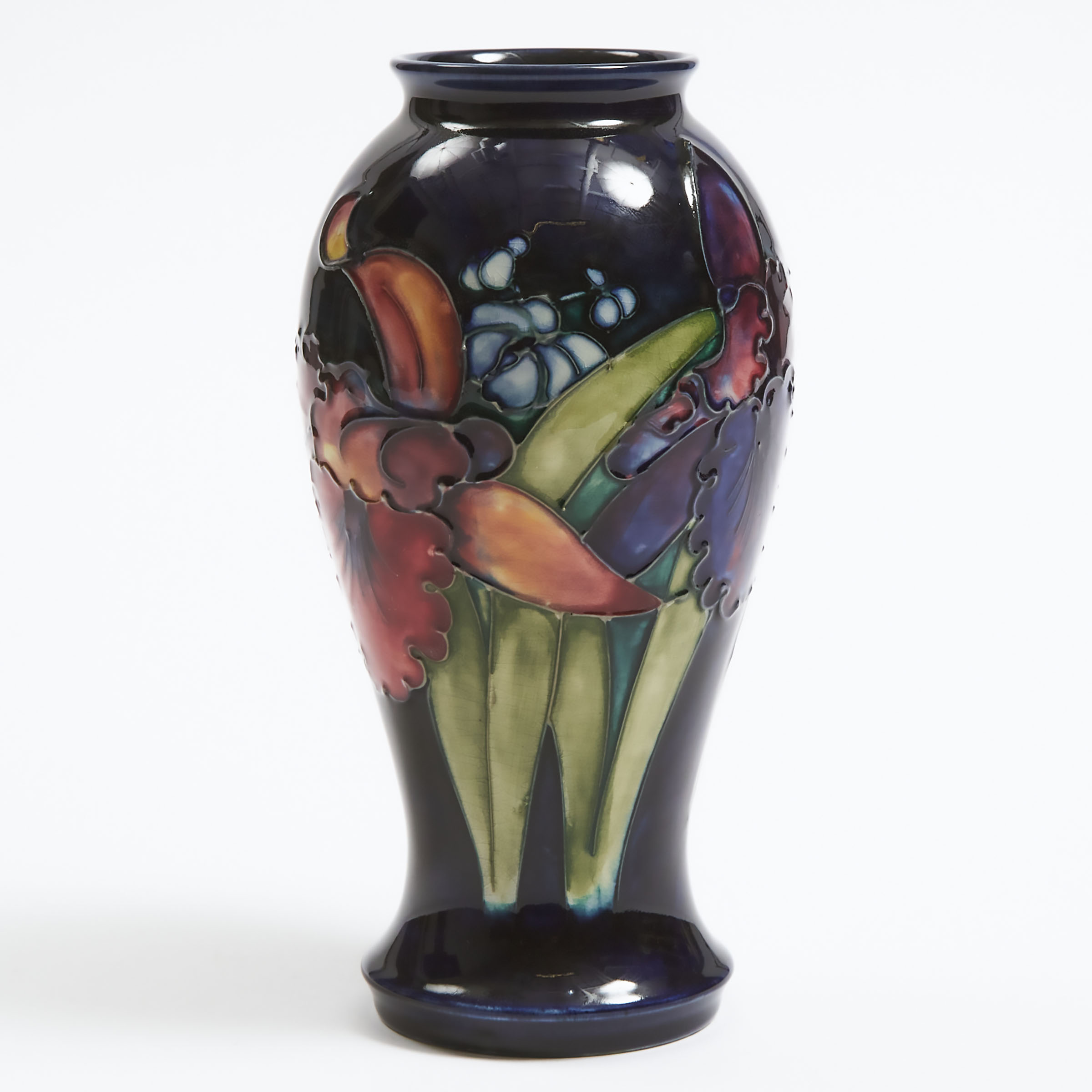Moorcroft Orchids Vase, 1950s   height