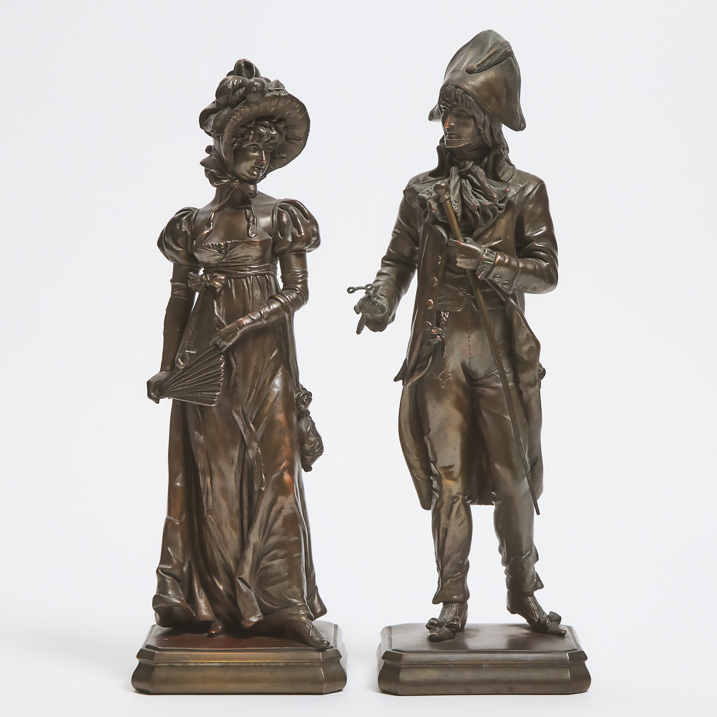 Pair of Copper Electrotype Figures