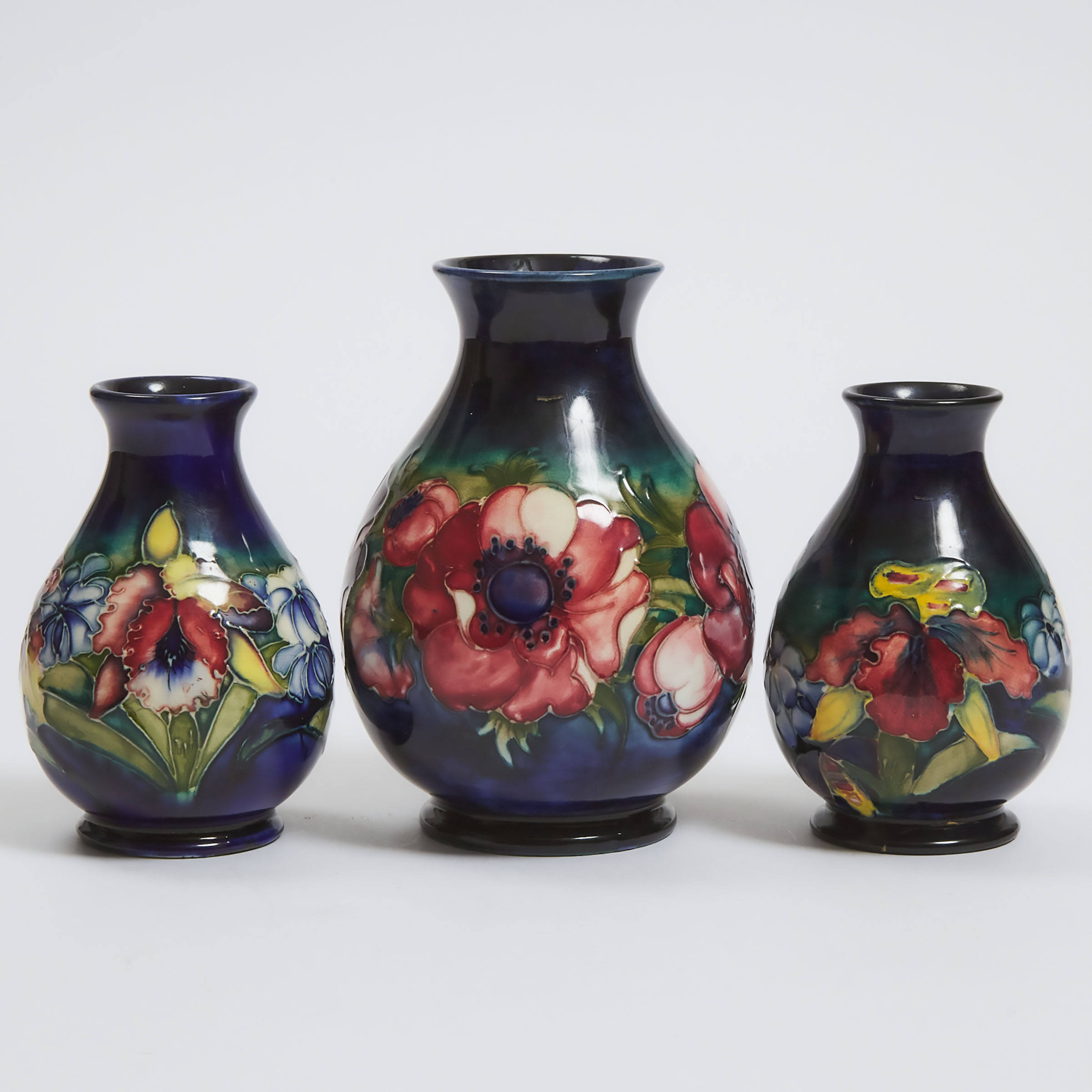 Moorcroft Anemone Vase and Two 28c07d