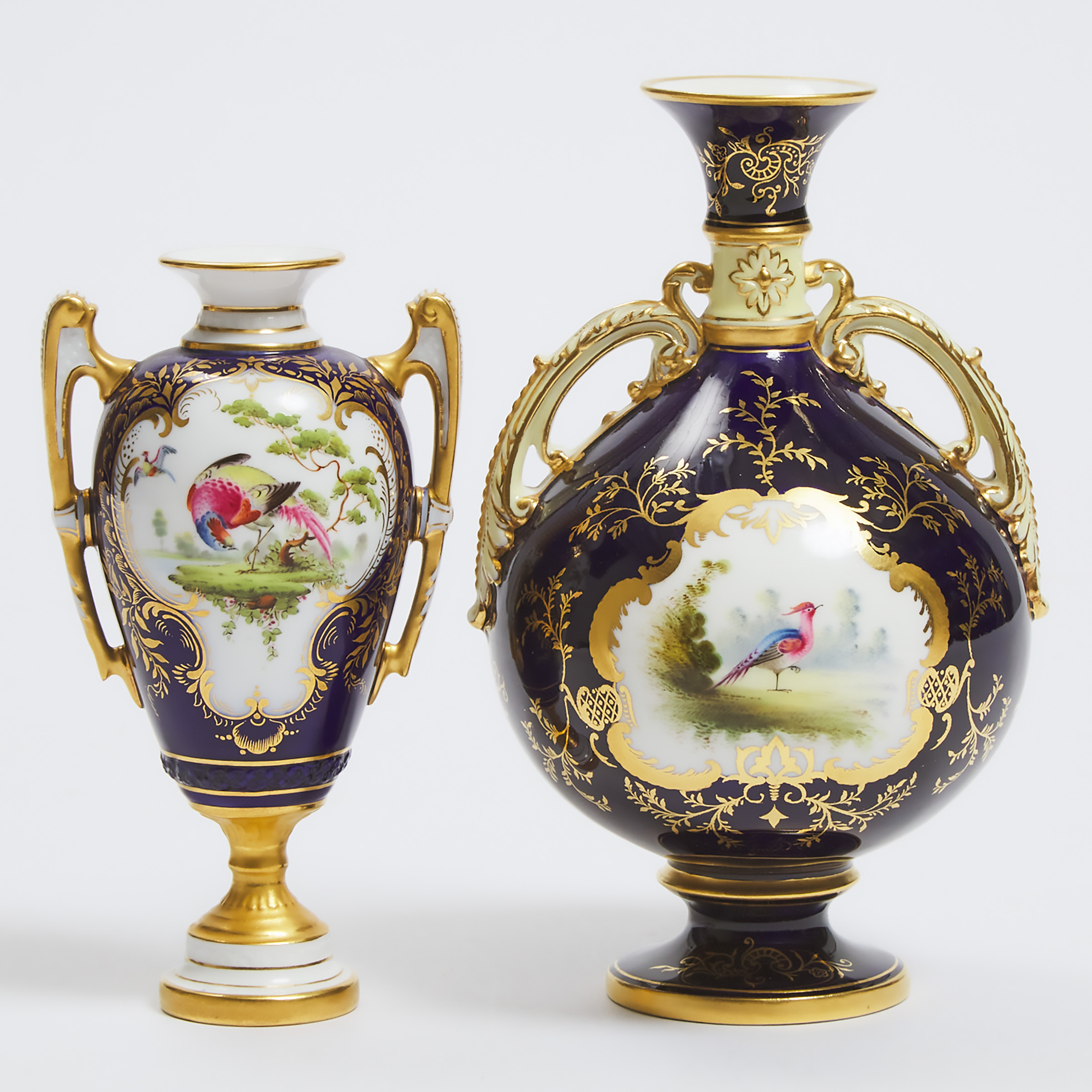 Two Coalport or Royal Worcester