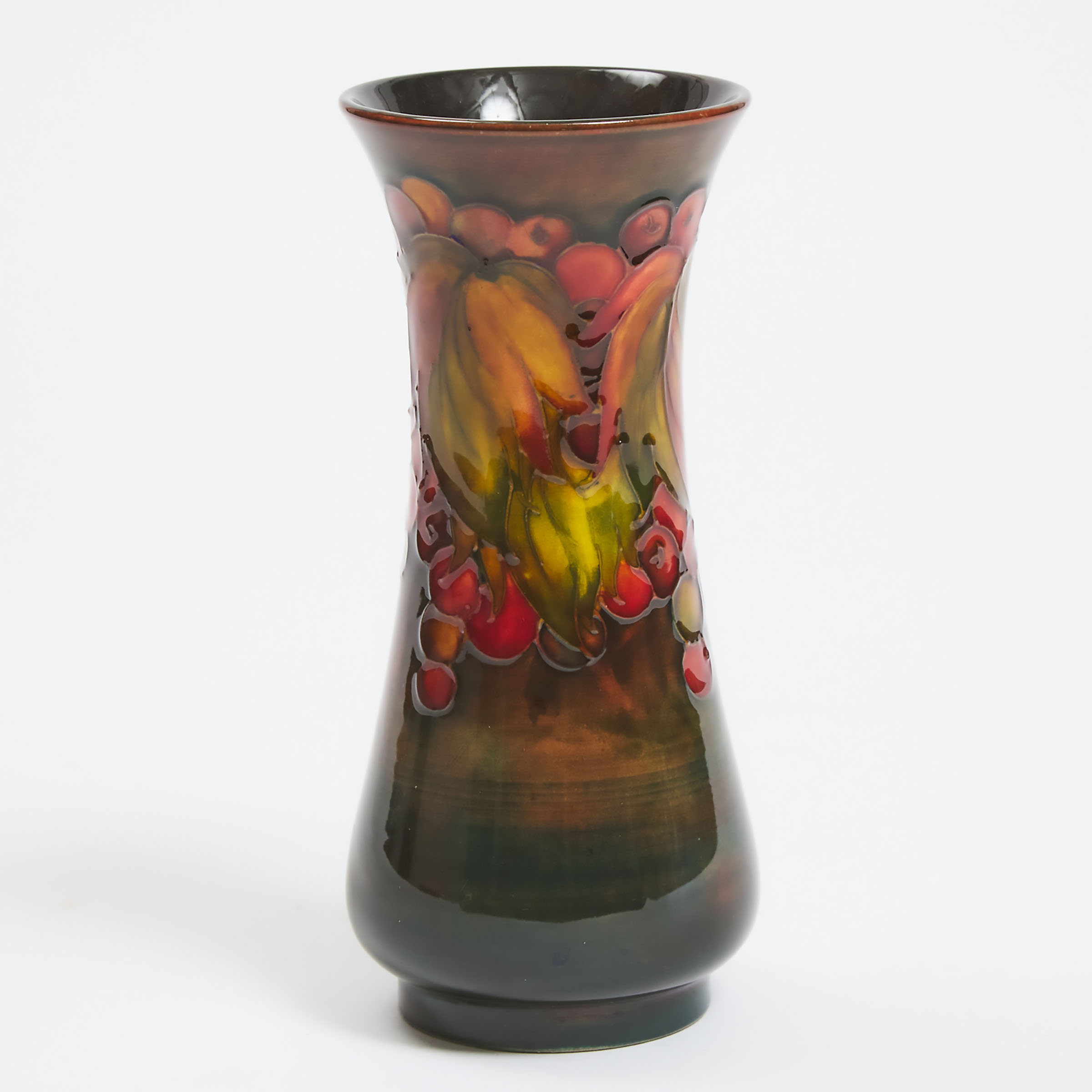 Moorcroft Flambé Grape and Leaf Vase,
