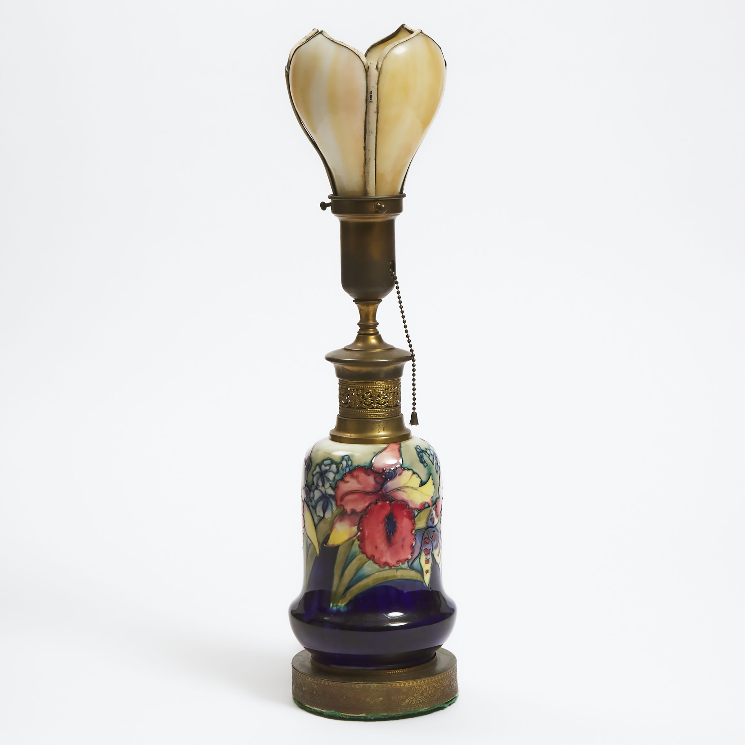 Moorcroft Orchids Table Lamp c 1940 28c08a