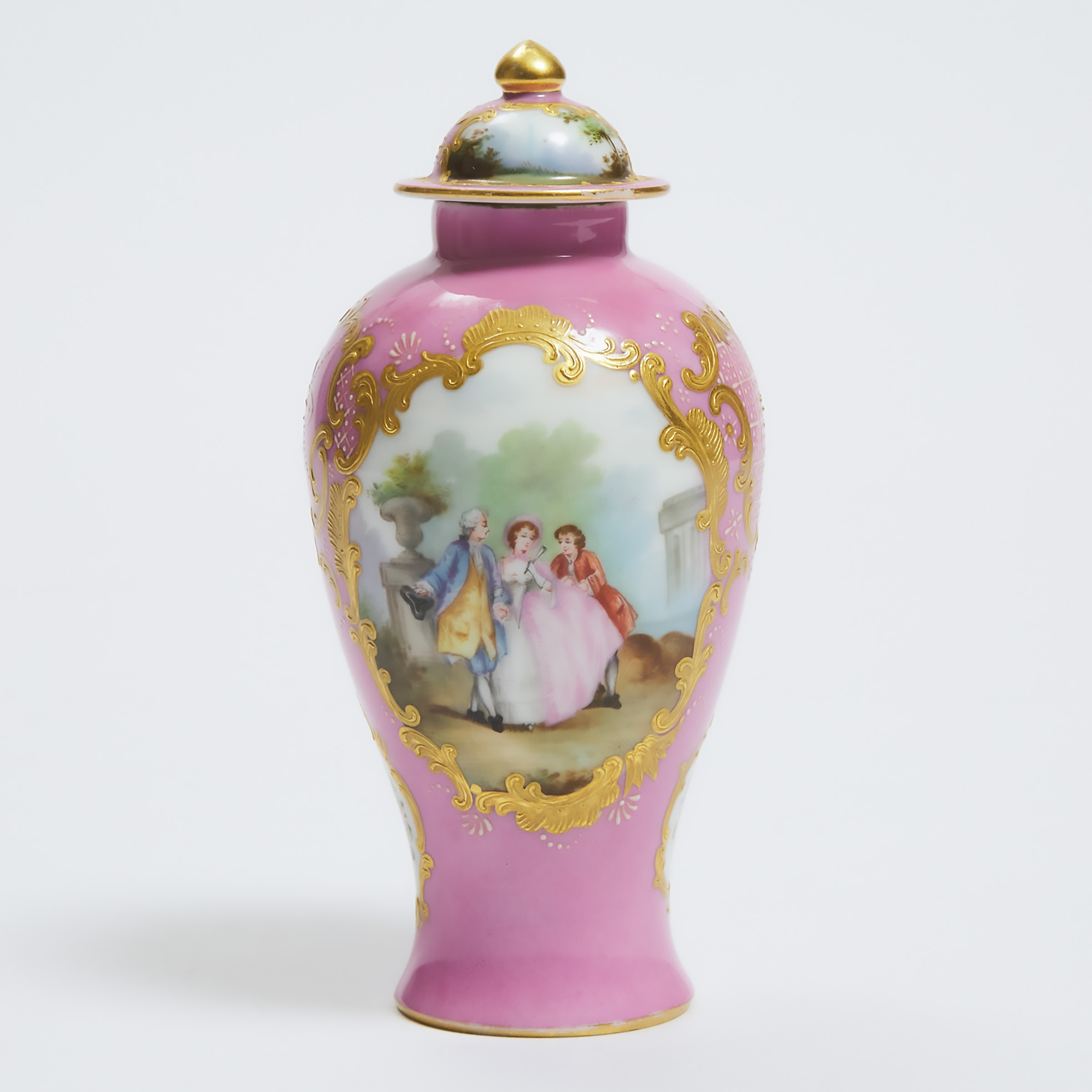 German Meissen Porcelain Pink Ground