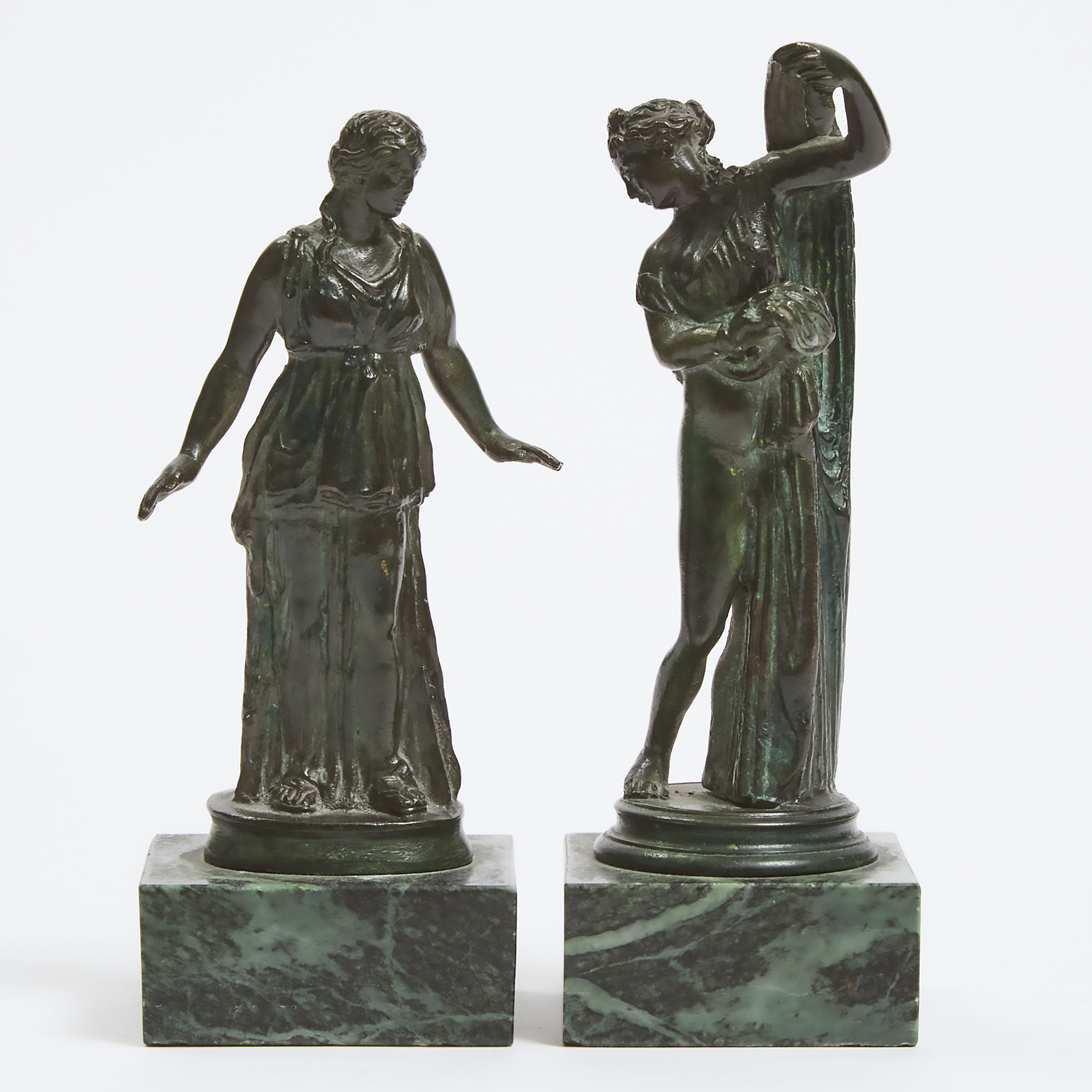 Two Italian Souvenir Bronze Classical