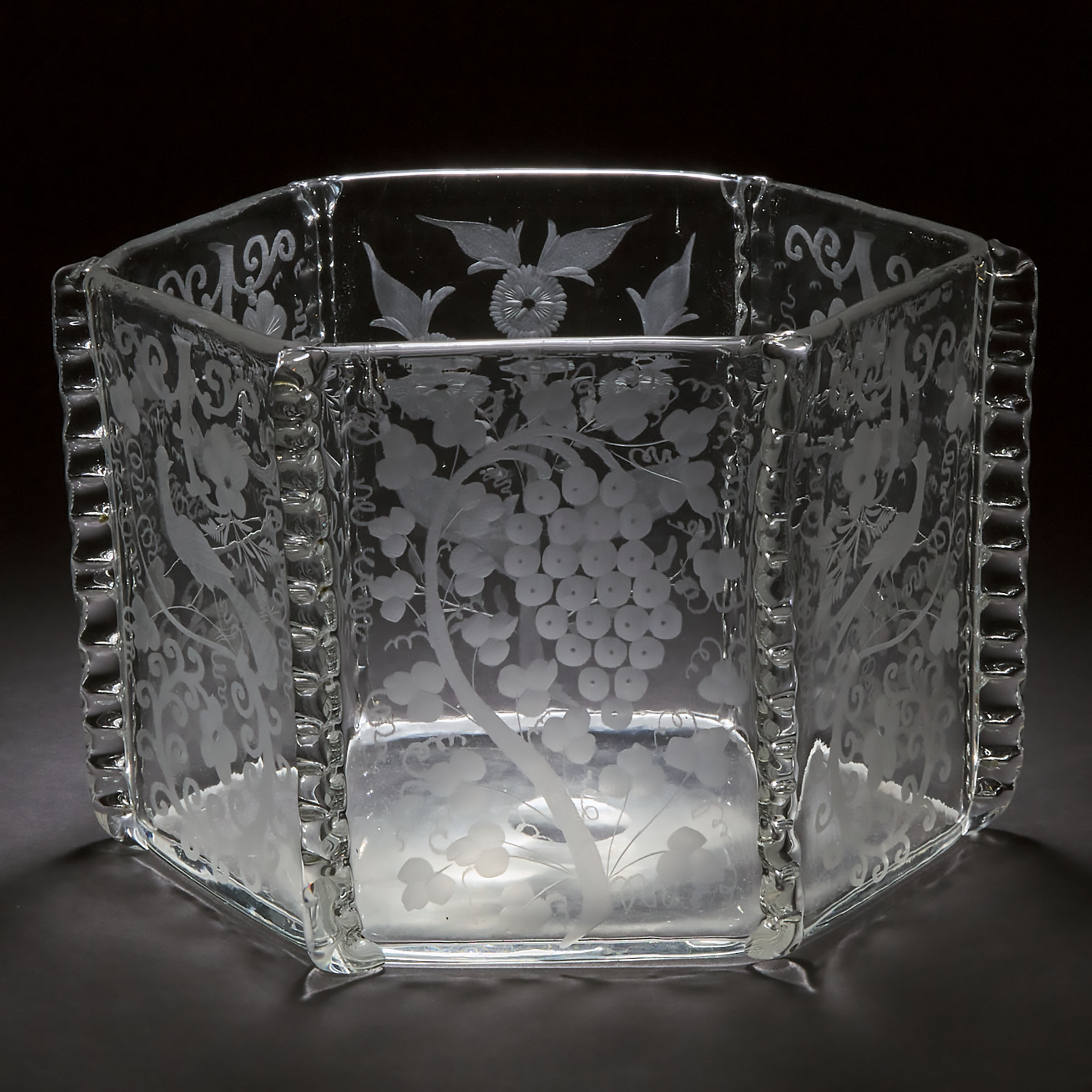 Continental Etched Glass Hexagonal