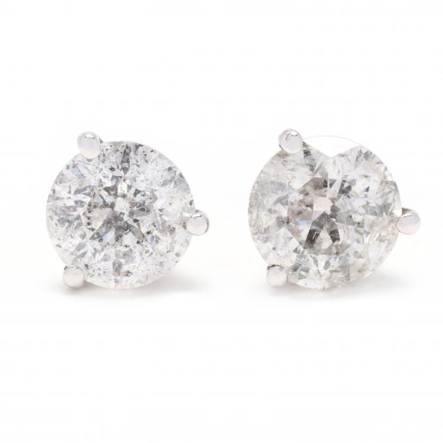 WHITE GOLD DIAMOND STUD EARRINGS