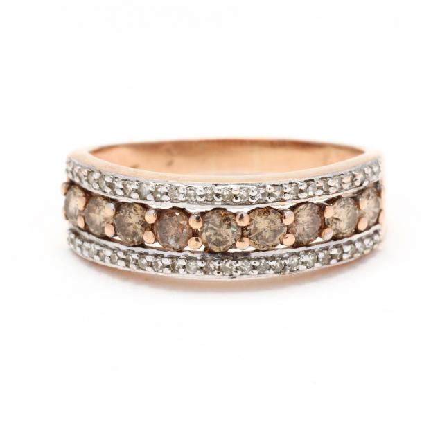 ROSE GOLD AND DIAMOND BAND The rose