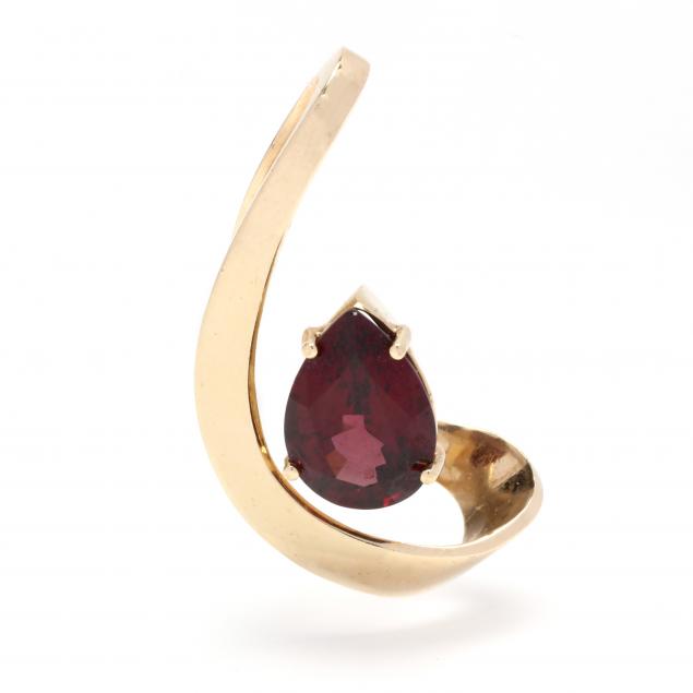 GOLD AND GARNET SLIDE Crescent