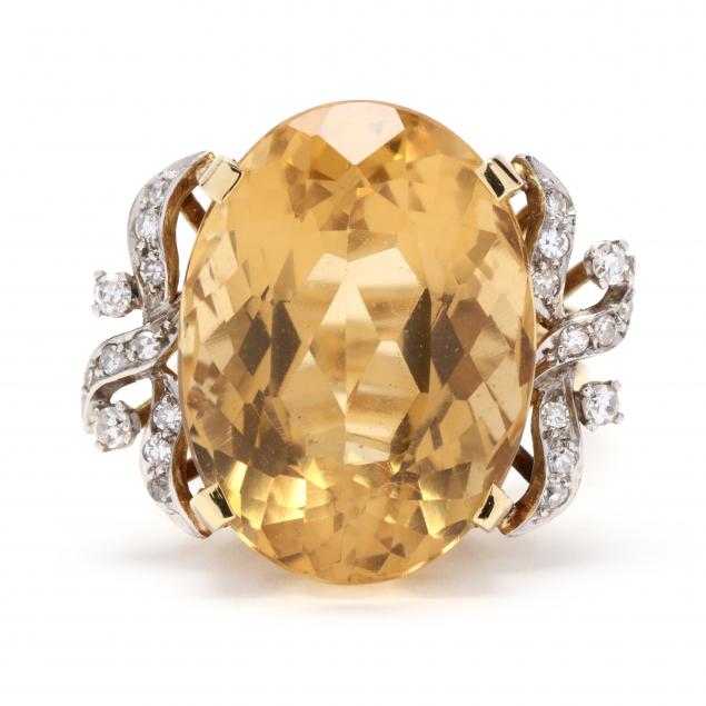 GOLD PLATINUM CITRINE AND DIAMOND 28c44b