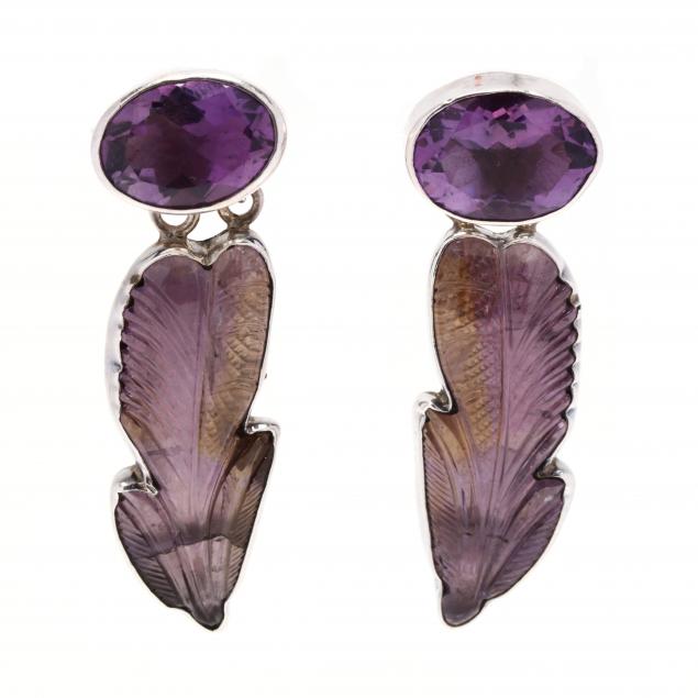 STERLING SILVER, AMETHYST, AND