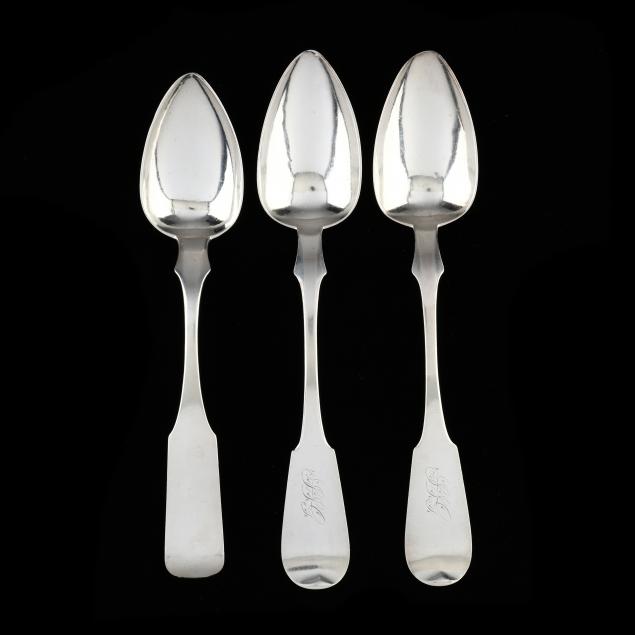 THREE COIN SILVER TABLESPOONS  28c4d3
