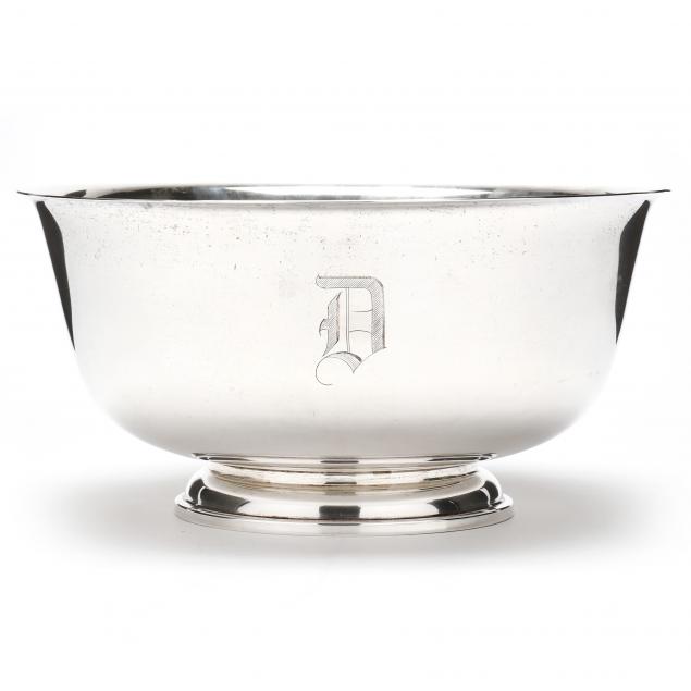 A LARGE STERLING SILVER REVERE BOWL