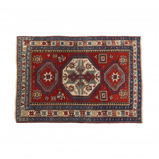 CAUCASIAN AREA RUG Red field with 28cb8c