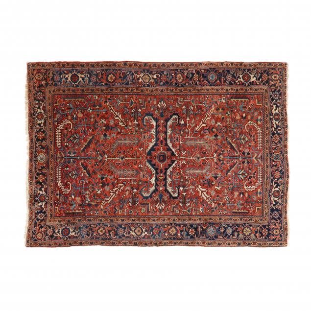 HERIZ RUG Reddish orange field