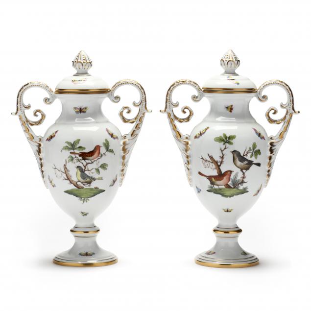  A PAIR OF HEREND ROTHSCHILD BIRD 28cbab