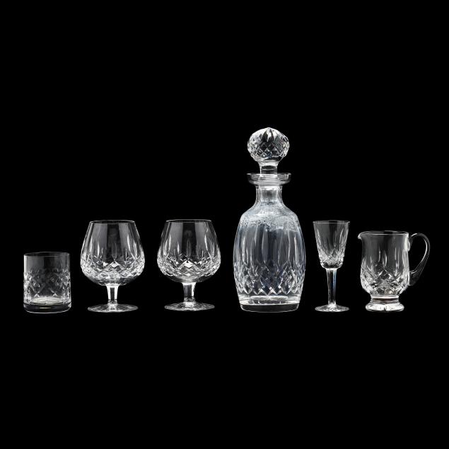 SIX PIECES OF WATERFORD CRYSTAL