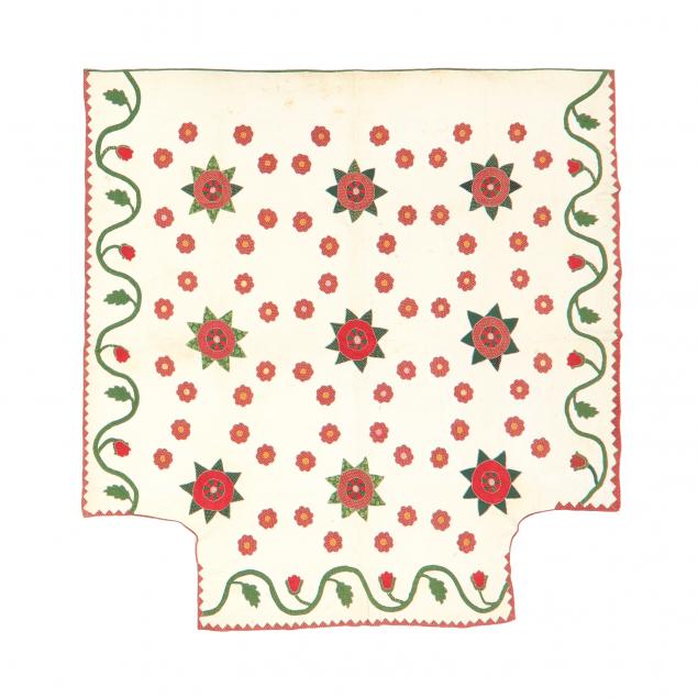 VINTAGE APPLIQUE QUILT The white 28cc20