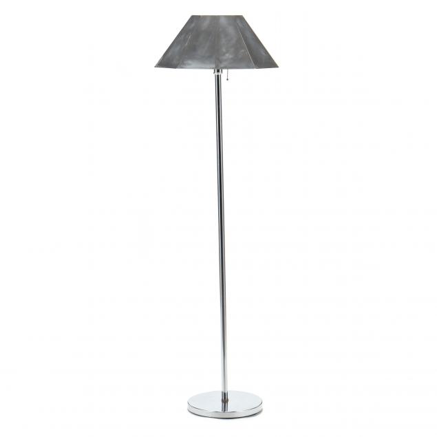 VINTAGE CHROME FLOOR LAMP Circa