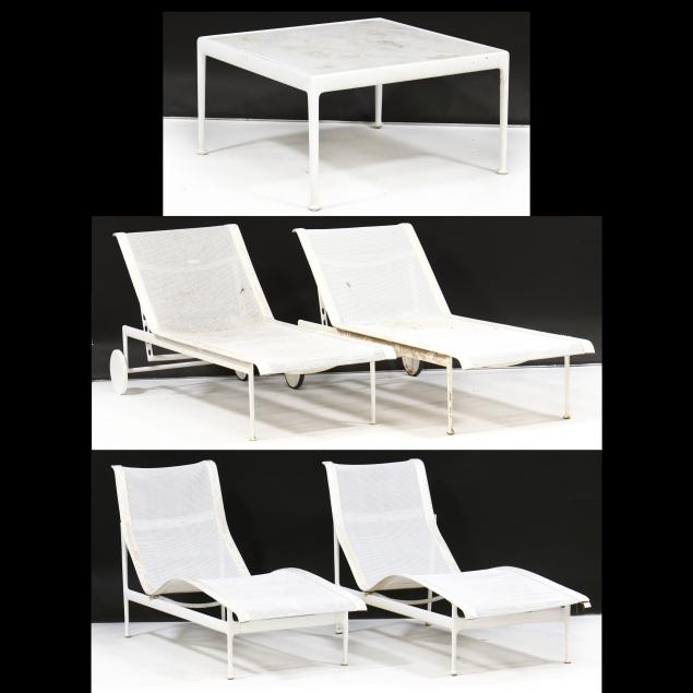 RICHARD SCHULTZ FOUR CHAISE LOUNGES 28cc8a