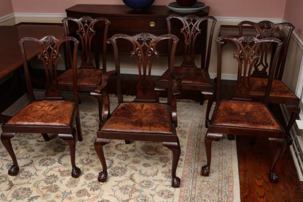 SIX HIGH QUALITY CHIPPENDALE DINING 28e53d