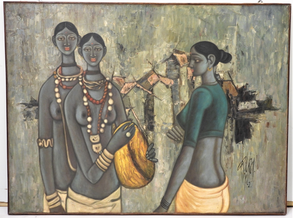 B. PRABHA WOMEN FIGURE PAINTING