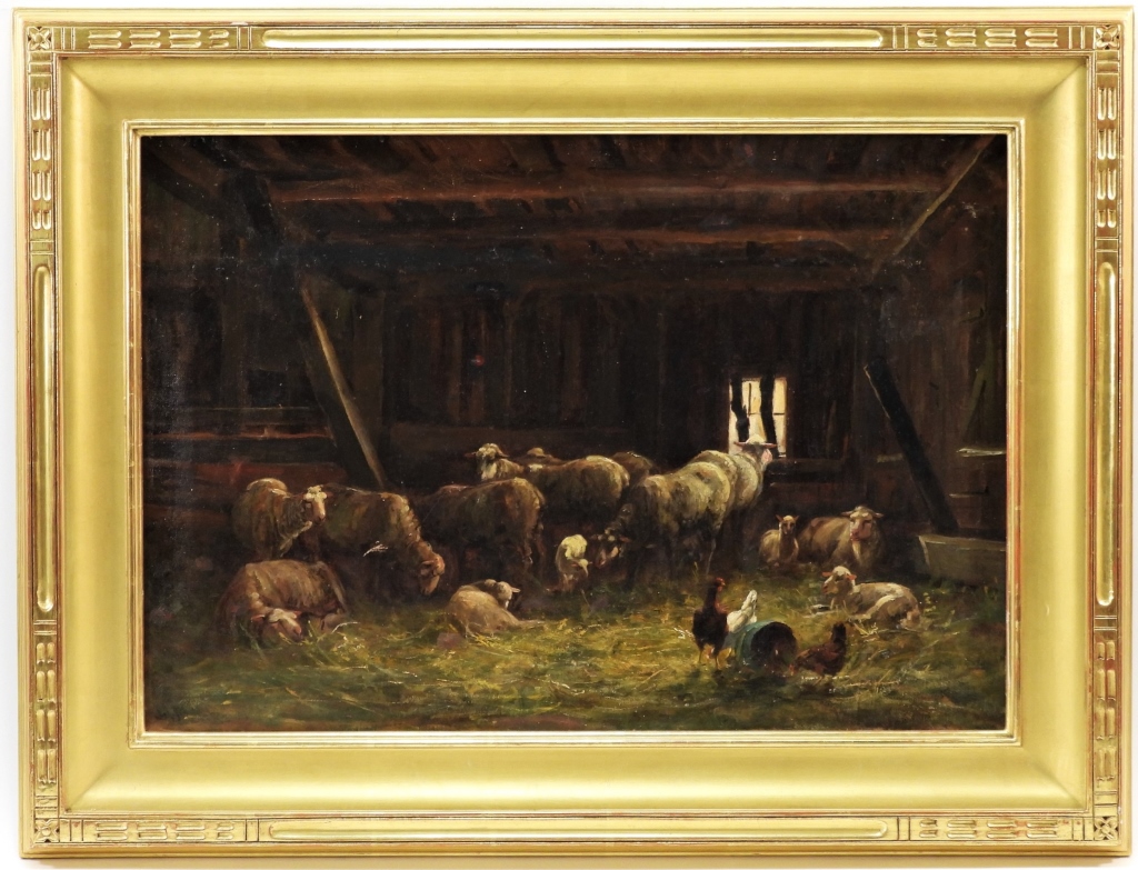JOHN AUSTIN MONKS SHEEP FARM PAINTING 29955d