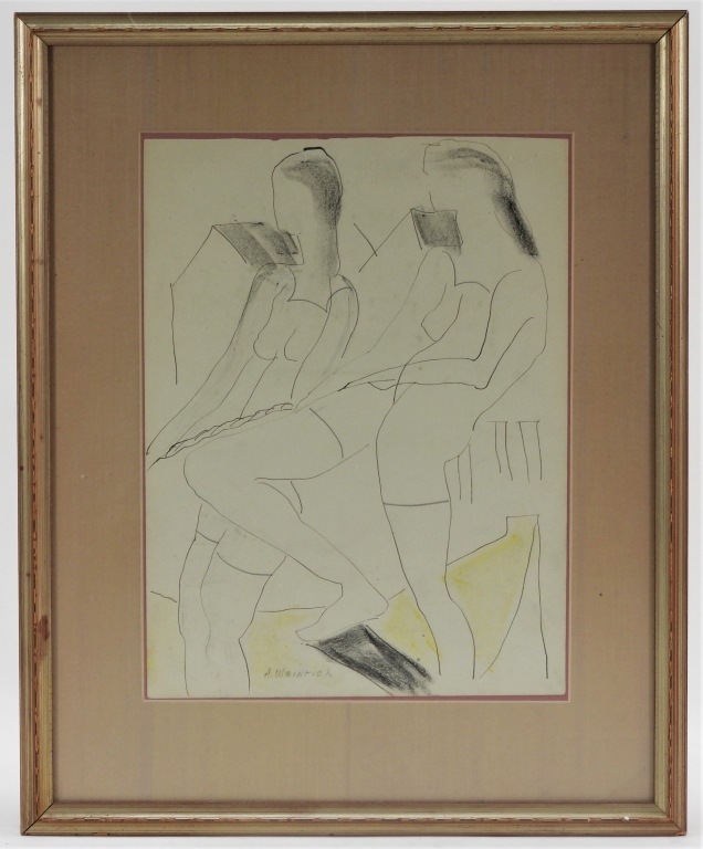 AGNES WEINRICH ABSTRACT NUDES DRAWING 299587