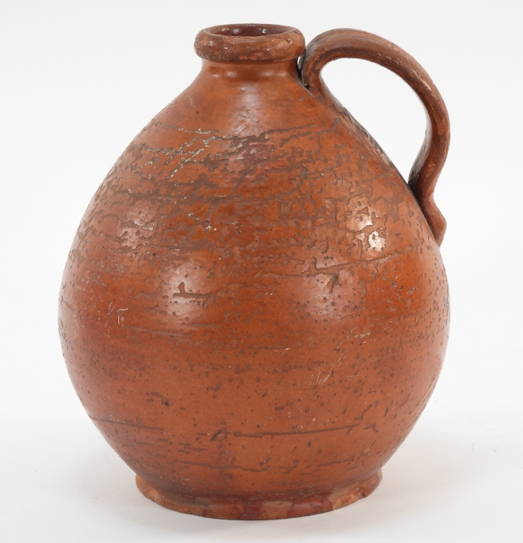 AMERICAN REDWARE POTTERY JUG United 2995c8