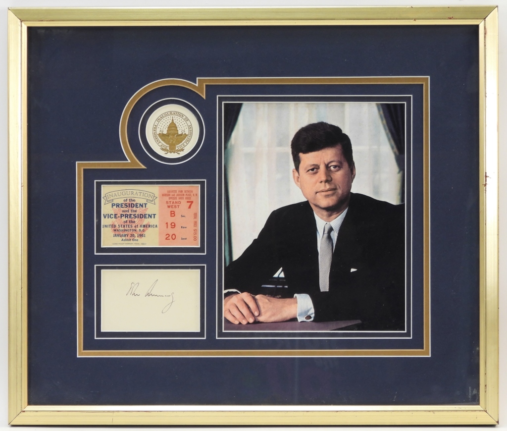 JOHN F KENNEDY SIGNATURE INAUGURATION 2995e1