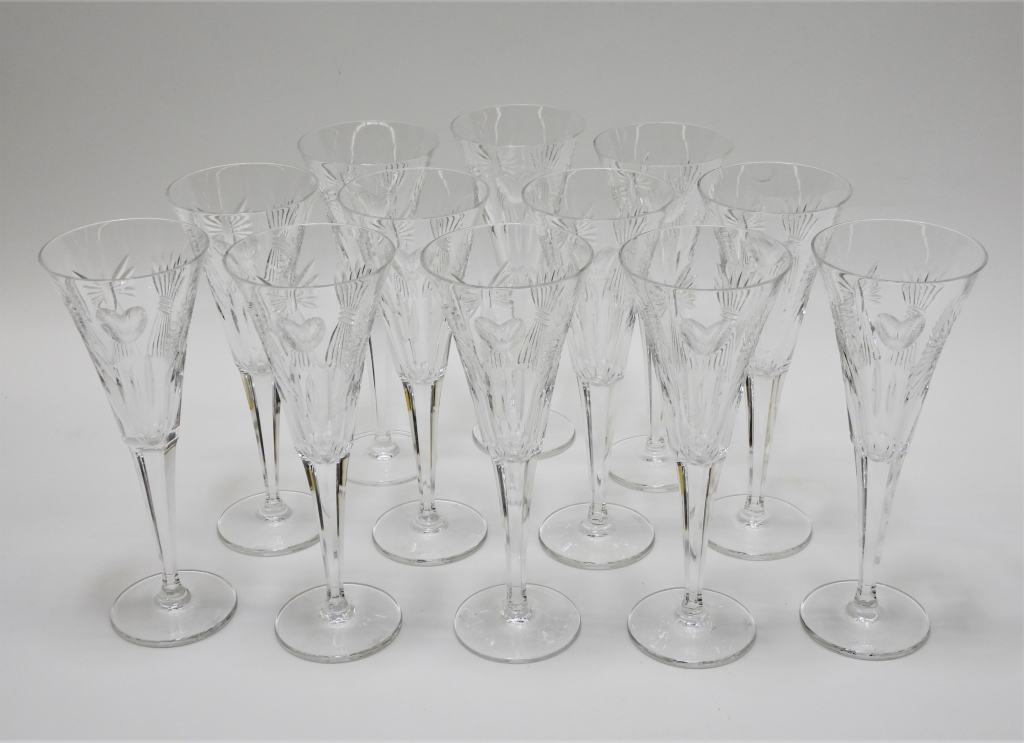 12PC WATERFORD MILLENIUM CHAMPAGNE 2995dc