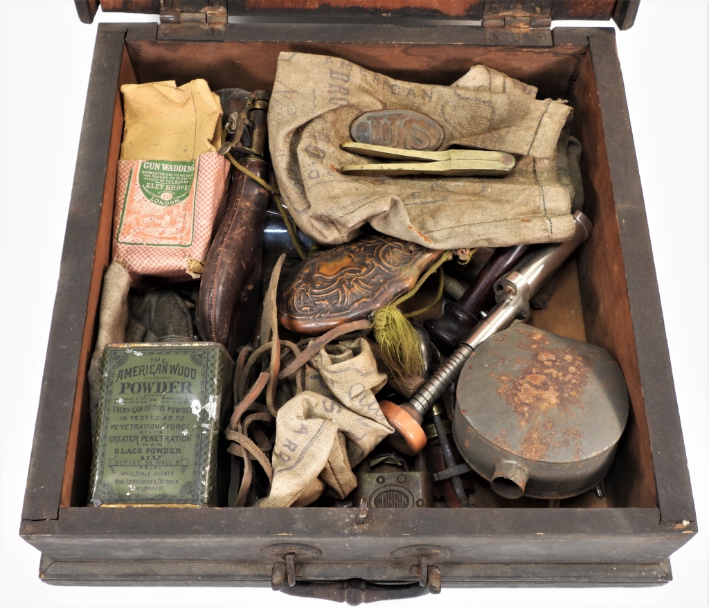 AMERICAN SHOTGUN BOX W/ ACCOUTREMENTS