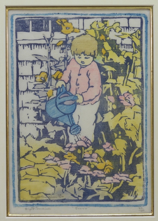 ELIZA DRAPER GARDINER GARDEN WOODBLOCK