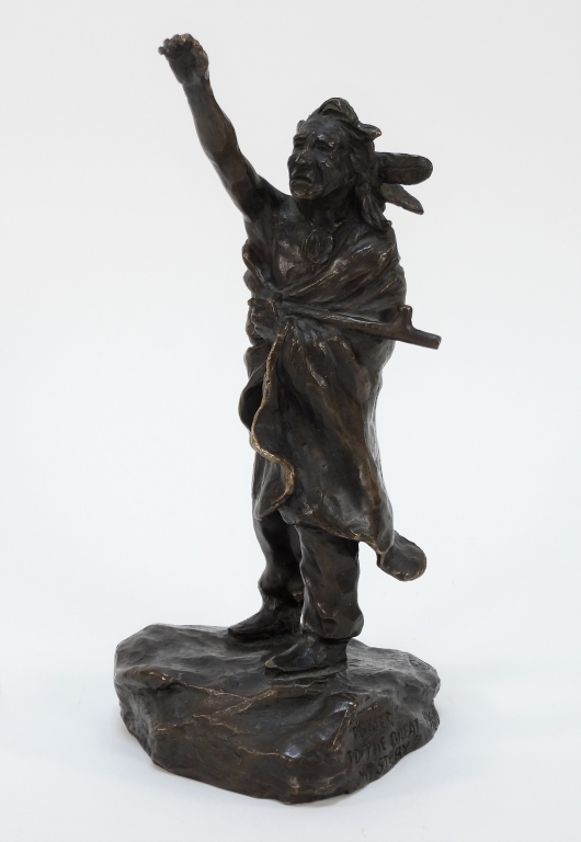 TOM KNAPP NATIVE AMERICAN BRONZE 2996bf