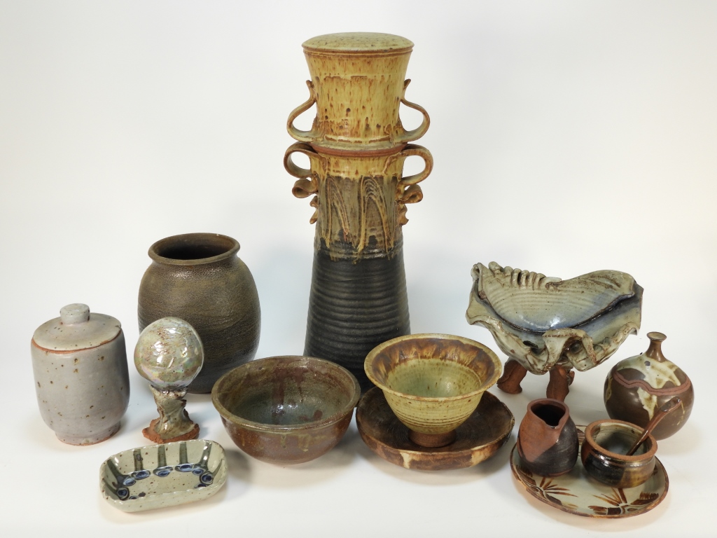 13PC ASSORTED AMERICAN STUDIO ART POTTERY