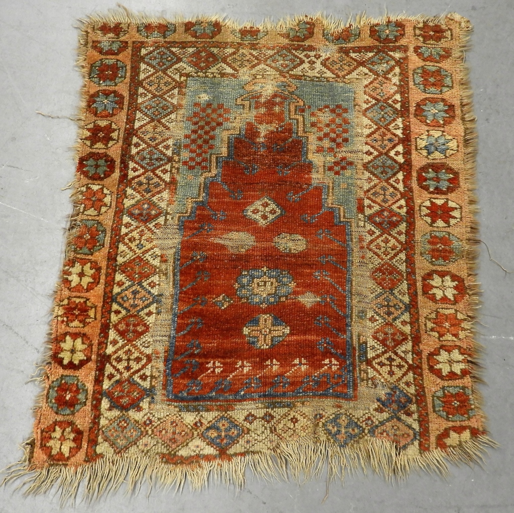 C 1800 TURKISH PRAYER RUG Turkey Circa 299711