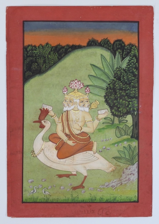 INDIAN PAHARI SCHOOL BRAHMA MINIATURE 299709