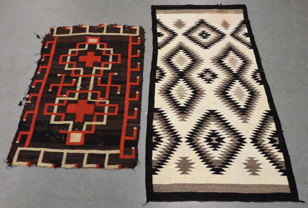 2PC SOUTHWESTERN FLAT WEAVE RUGS