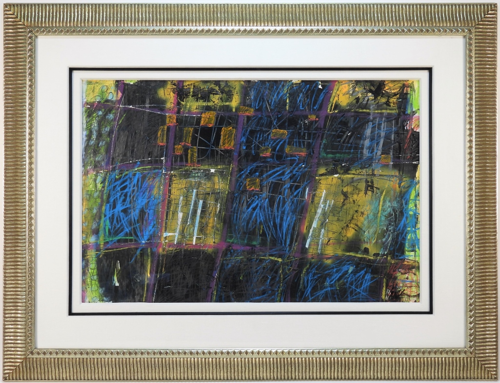 TIM YANK ABSTRACT MIXED MEDIA PAINTING 29974f