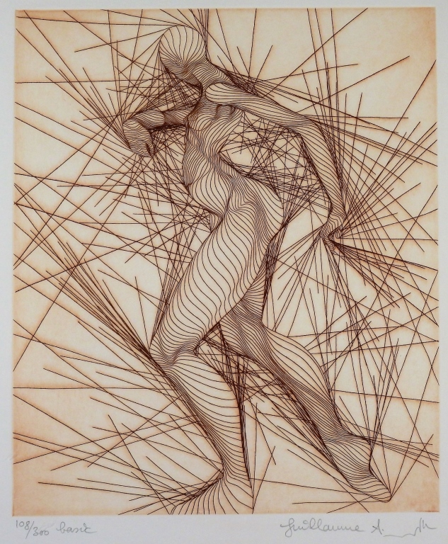 GUILLAUME AZOULAY ABSTRACT FIGURE ETCHING