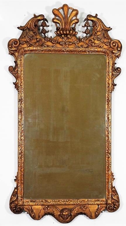 LG ITALIAN CARVED GILT WALL MIRROR 299778